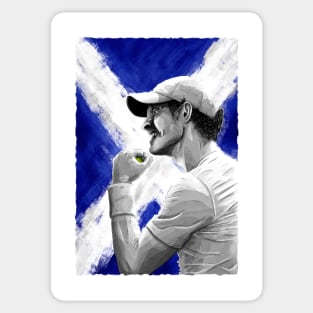 Andy Murray - Scotland Tennis Artwork Sticker